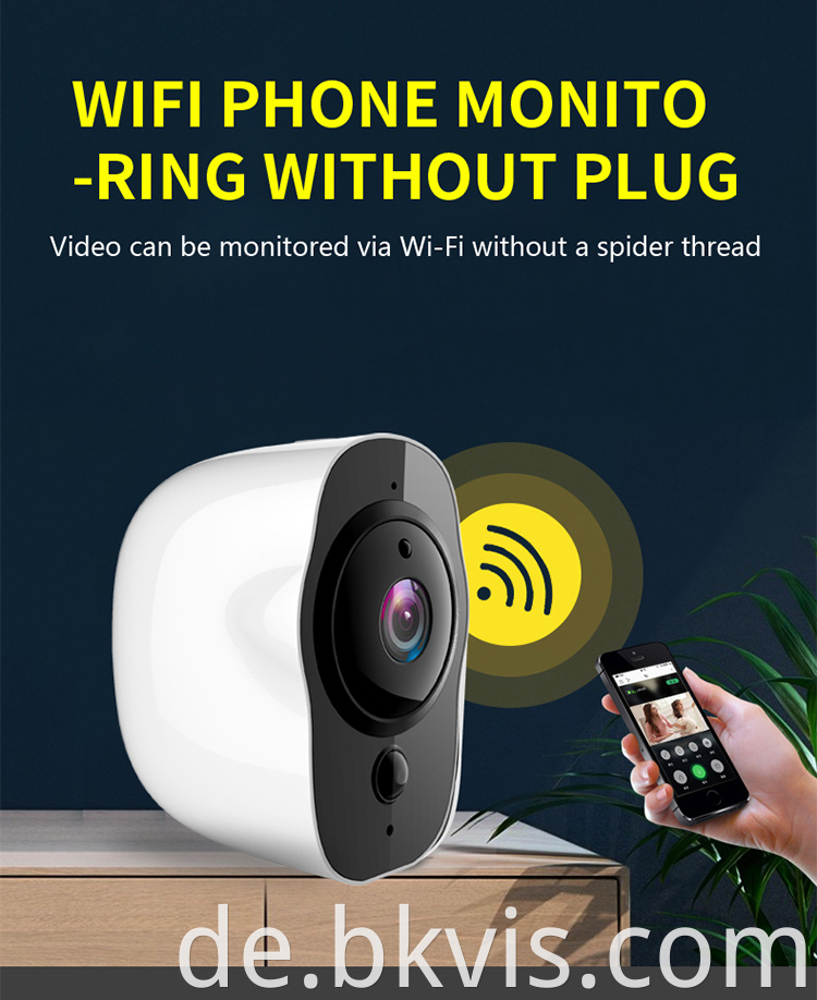 Neues Produkt 1080p HD CCTV Batteriebedienung Home Security Low -Stromverbrauch IP -Kamera WiFi Wireless Mini Network Babyphone